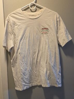 Old Navy Cream Short-Sleeve Kona Coffee Logo Tee